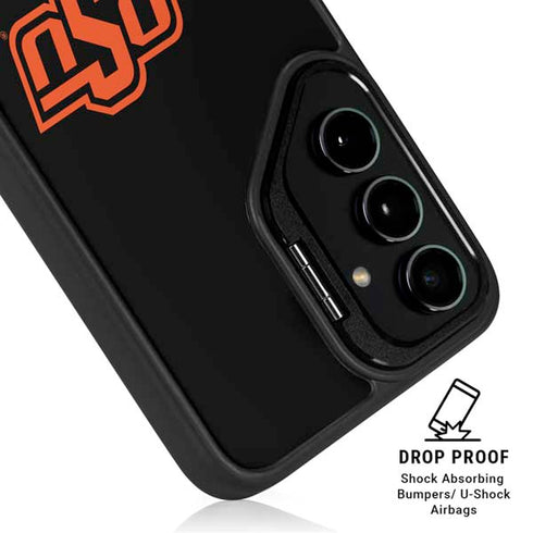 Oklahoma State University OSU on Black Galaxy S24 Plus Kickstand Case